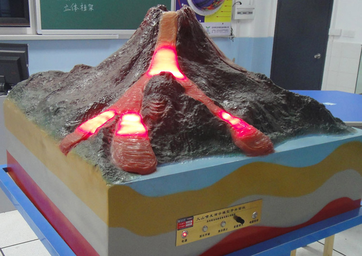 游仙区展览展示火山喷发模拟
