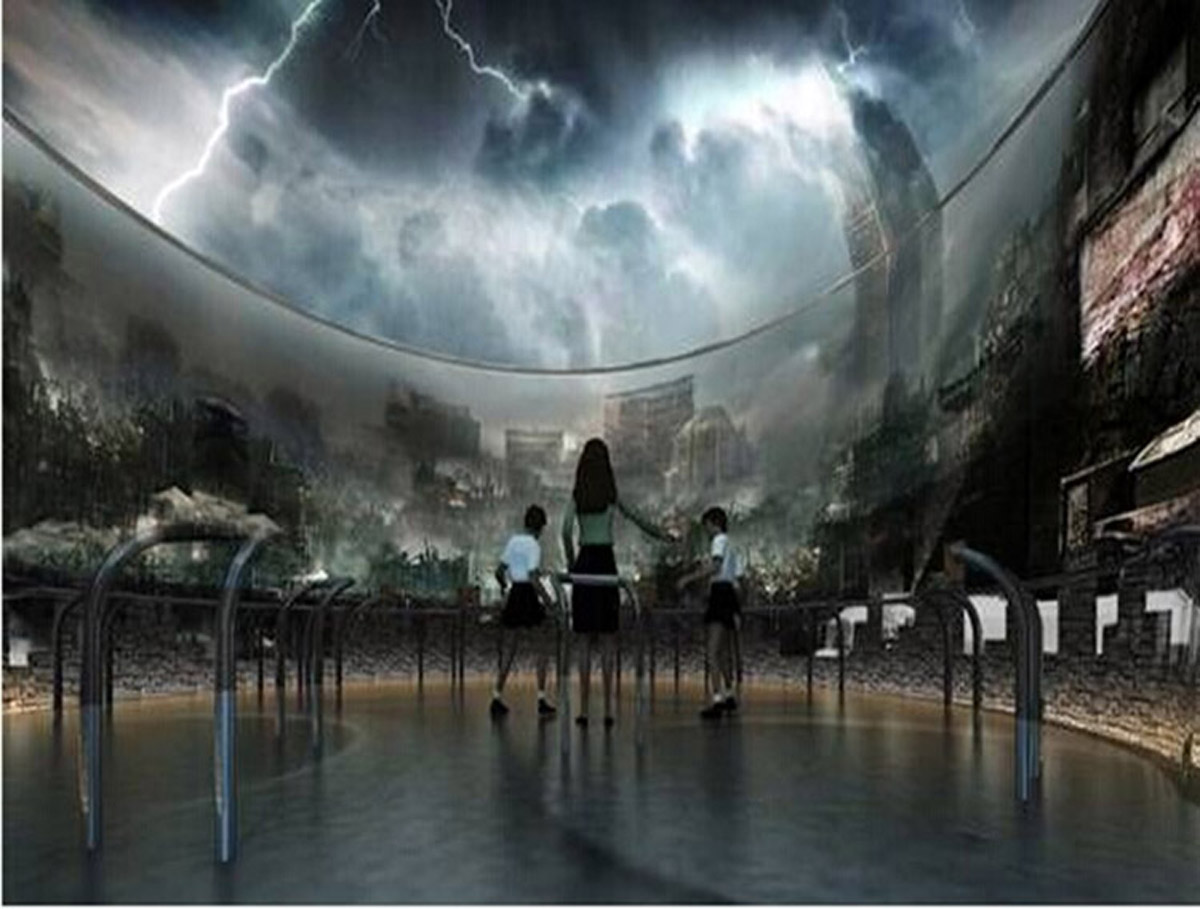 万柏林区展览展示模拟台风体验设备