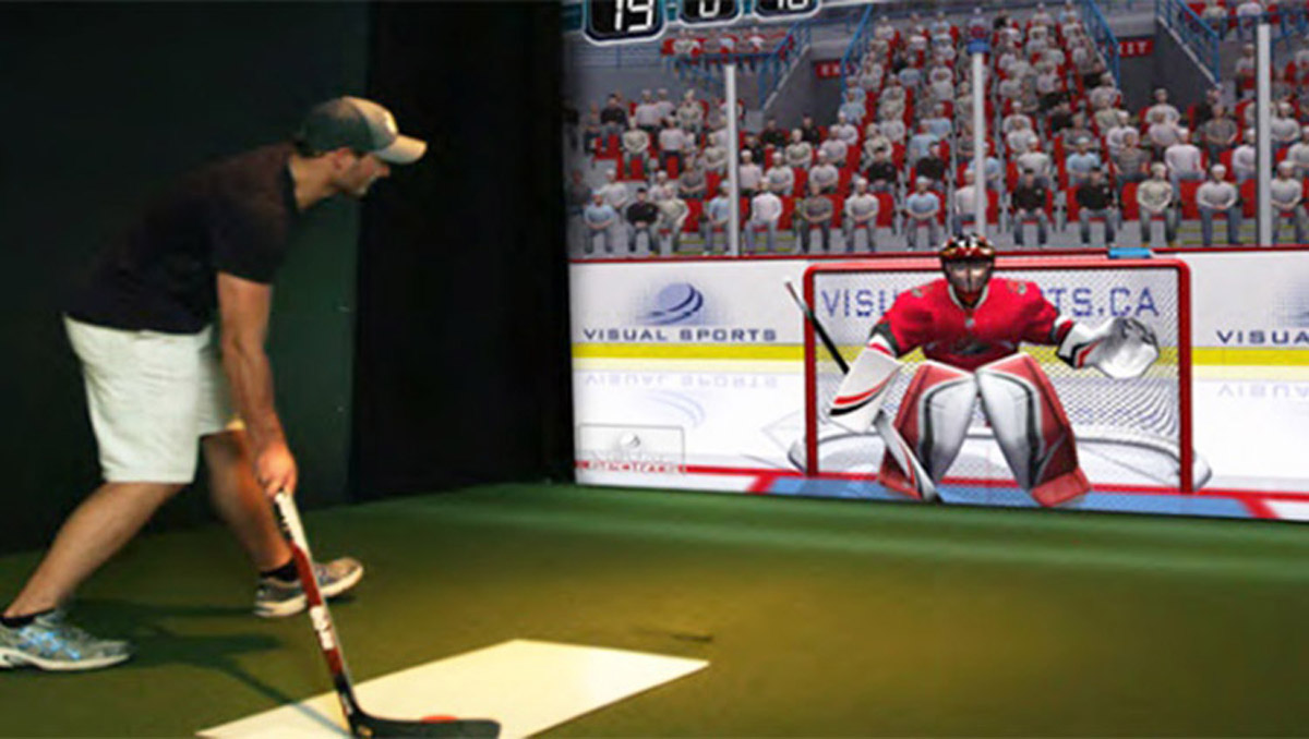 前锋区展览展示虚拟曲棍球体验